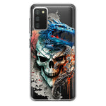 Samsung Galaxy A02S Fantasy Blue Dragon Dream Skull Double Layer Phone Case Cover