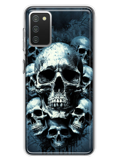 Samsung Galaxy A02S Graveyard Death Dream Skulls Double Layer Phone Case Cover