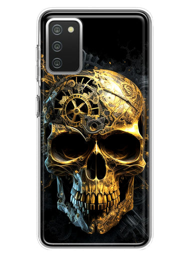 Samsung Galaxy A02S Steampunk Skull Science Fiction Machinery Double Layer Phone Case Cover