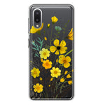 Samsung Galaxy A02 Yellow Summer Flowers Floral Hybrid Protective Phone Case Cover