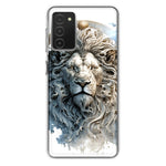 Samsung Galaxy A03S Abstract Lion Sculpture Hybrid Protective Phone Case Cover