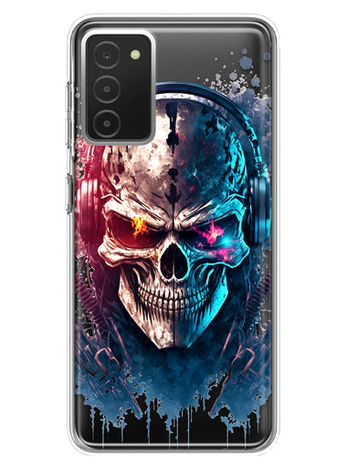 Samsung Galaxy A03S Cyberpunk Machine Headphones Skull Double Layer Phone Case Cover