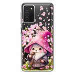 Samsung Galaxy A03S Cute Pink Cherry Blossom Gnome Spring Floral Flowers Double Layer Phone Case Cover