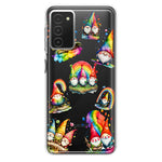 Samsung Galaxy A03S Colorful Neon Glow Rainbow Gnomes Painting Hybrid Protective Phone Case Cover