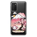 Samsung Galaxy A03S Kawaii Manga Pink Cherry Blossom Fuji Mountain Mochi Girl Hybrid Protective Phone Case Cover