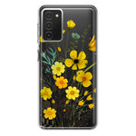 Samsung Galaxy A03S Yellow Summer Flowers Floral Hybrid Protective Phone Case Cover