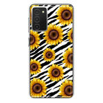 Samsung Galaxy A03S White Zebra Sunflowers Polkadots Double Layer Phone Case Cover