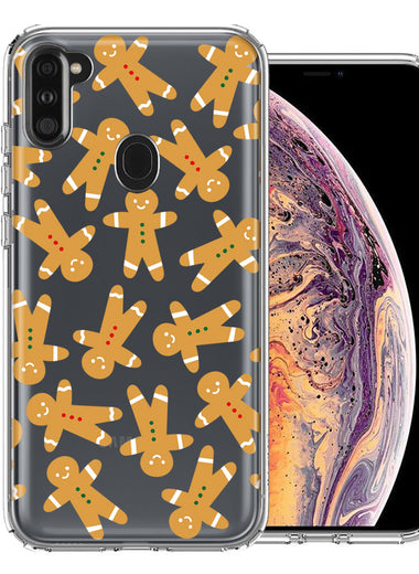 Samsung Galaxy A11 Christmas Gingerbread Traditional Holiday Cookies By BillyElleCo Double Layer Phone Case Cover