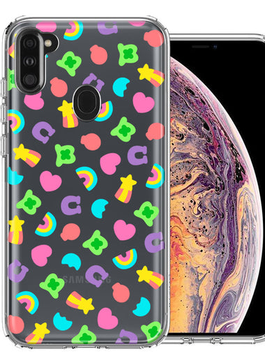 Samsung Galaxy A11 Cute Lucky Marshmallow Cereal Nostalgic Double Layer Phone Case Cover
