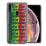 Samsung Galaxy A11 Deck The Halls Christmas Carol Falala Festive Lyric Vintage 70s Letters Double Layer Phone Case Cover