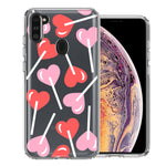 Samsung Galaxy A11 Heart Suckers Lollipop Valentines Day Candy Lovers Double Layer Phone Case Cover