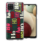 Samsung Galaxy A12 Christmas Santa Ho Ho Ho textagraphy Festive Holiday Double Layer Phone Case Cover