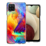 Samsung Galaxy A12 Colorful Feather Paint Double Layer Phone Case Cover