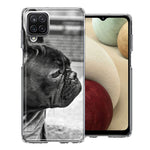 Samsung Galaxy A12 Black French Bulldog Double Layer Phone Case Cover