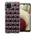 Samsung Galaxy A12 Pink Horror Valentine Character Ghostface Boyfriend Call Me Hearts Double Layer Phone Case Cover