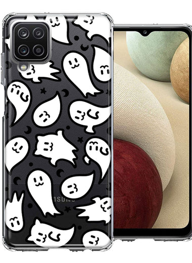 Samsung Galaxy A12 Kawaii Manga Cute Halloween Ghosts Spirits Design Double Layer Phone Case Cover