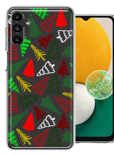 Samsung Galaxy A13 Christmas Trees Holiday Festive Winter By BillyElleCo Double Layer Phone Case Cover