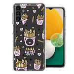 Samsung Galaxy A13 Cute Valentine Pink Love Hearts Fries Before Guys Double Layer Phone Case Cover