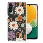 Samsung Galaxy A13 Feminine Classy Flowers Fall Toned Floral Wallpaper Style Double Layer Phone Case Cover