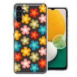Samsung Galaxy A13 Groovy Gradient Retro Color Flowers Double Layer Phone Case Cover