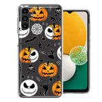 Samsung Galaxy A13 Halloween Jack-O-Lantern Pumpkin Skull Spooky Design Double Layer Phone Case Cover