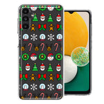 Samsung Galaxy A13 Classic Christmas Polka Dots Santa Snowman Reindeer Candy Cane Design Double Layer Phone Case Cover