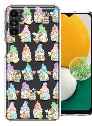 Samsung Galaxy A13 Pastel Easter Cute Gnomes Spring Flowers Eggs Holiday Seasonal Double Layer Phone Case Cover