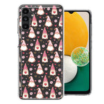 Samsung Galaxy A13 Pink Blush Valentines Day Flower Hearts Gnome Characters Cute Double Layer Phone Case Cover