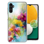 For Samsung Galaxy A13 Watercolor Flowers Abstract Spring Colorful Floral Painting Phone Case Cover