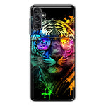 Samsung Galaxy A14 5G Neon Rainbow Swag Tiger Hybrid Protective Phone Case Cover