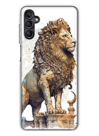 Samsung Galaxy A14 5G Ancient Lion Sculpture Hybrid Protective Phone Case Cover