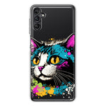 Samsung Galaxy A14 5G Cool Cat Oil Paint Pop Art Hybrid Protective Phone Case Cover