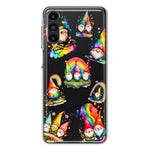 Samsung Galaxy A54 5G Colorful Neon Glow Rainbow Gnomes Painting Hybrid Protective Phone Case Cover