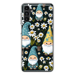 Samsung Galaxy A14 5G Cute White Daisies Gnomes Flowers Floral Double Layer Phone Case Cover