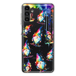 Samsung Galaxy A54 5G Neon Water Painting Colorful Splash Gnomes Hybrid Protective Phone Case Cover