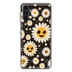 Samsung Galaxy A13 Cute Smiley Face White Daisies Double Layer Phone Case Cover