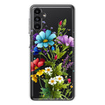 Samsung Galaxy A54 5G Purple Yellow Red Spring Flowers Floral Hybrid Protective Phone Case Cover