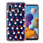 Samsung Galaxy A20 Cute Red Christmas Holiday Santa Gnomes Design Double Layer Phone Case Cover