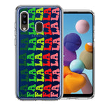 Samsung Galaxy A20 Deck The Halls Christmas Carol Falala Festive Lyric Vintage 70s Letters Double Layer Phone Case Cover