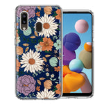 Samsung Galaxy A20 Feminine Classy Flowers Fall Toned Floral Wallpaper Style Double Layer Phone Case Cover