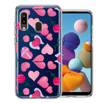 Samsung Galaxy A20 Pretty Valentines Day Hearts Chocolate Candy Angel Flowers Double Layer Phone Case Cover