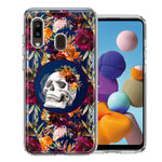 Samsung Galaxy A20 Romance Is Dead Valentines Day Halloween Skull Floral Autumn Flowers Double Layer Phone Case Cover