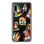 Samsung Galaxy A20 Colorful Neon Glow Rainbow Gnomes Painting Hybrid Protective Phone Case Cover