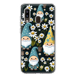 Samsung Galaxy A20 Cute White Daisies Gnomes Flowers Floral Double Layer Phone Case Cover