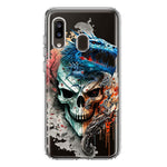 Samsung Galaxy A20 Fantasy Blue Dragon Dream Skull Double Layer Phone Case Cover