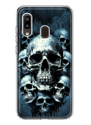 Samsung Galaxy A20 Graveyard Death Dream Skulls Double Layer Phone Case Cover