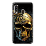Samsung Galaxy A20 Steampunk Skull Science Fiction Machinery Double Layer Phone Case Cover