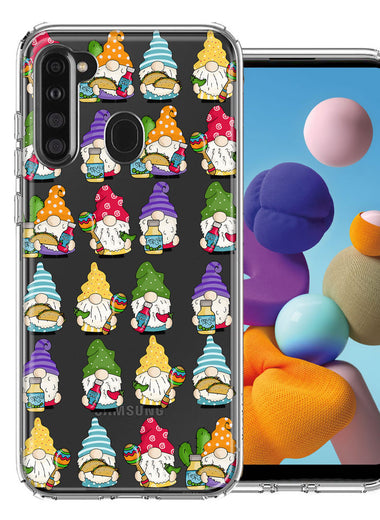 Samsung Galaxy A21 Cinco De Mayo Party Cute Gnomes Mexico Tacos Fiesta Double Layer Phone Case Cover
