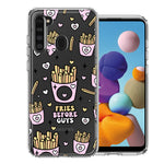Samsung Galaxy A21 Cute Valentine Pink Love Hearts Fries Before Guys Double Layer Phone Case Cover