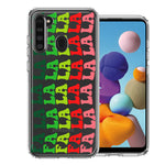 Samsung Galaxy A21 Deck The Halls Christmas Carol Falala Festive Lyric Vintage 70s Letters Double Layer Phone Case Cover